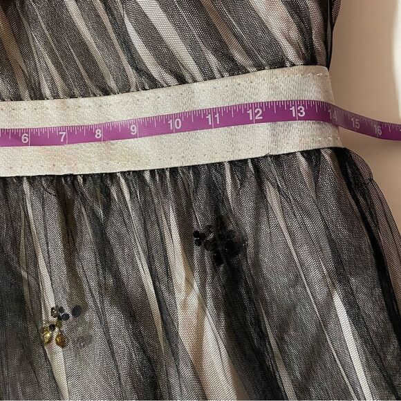 Phoebe Couture Bejeweled Tulle Overlay Strapless Formal Mini Dress NWT Size 8 - Picture 6 of 15